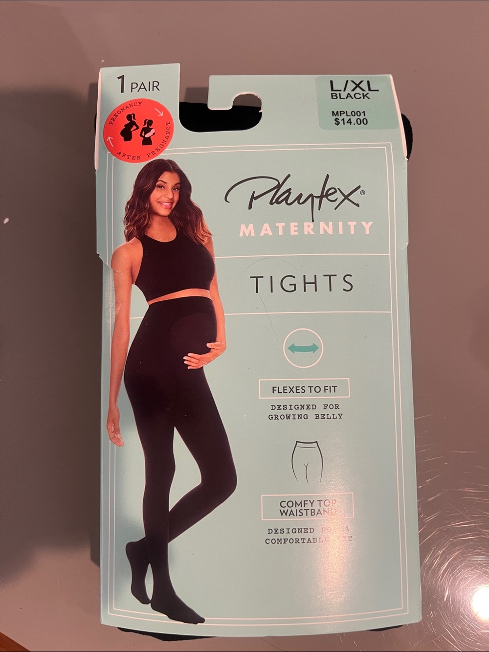 Playtex Maternity Black Tights - Stretchy Support